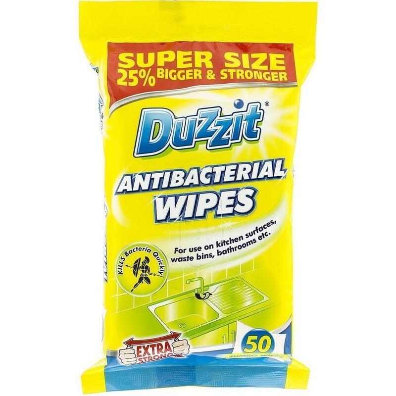 Anti-Bacterial Wipes Duzzit (Pack of 50)